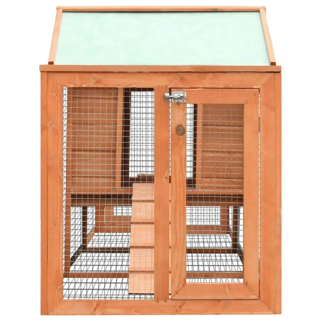 Rabbit Hutch Solid Pine & Fir Wood 310x70x87 cm 170642