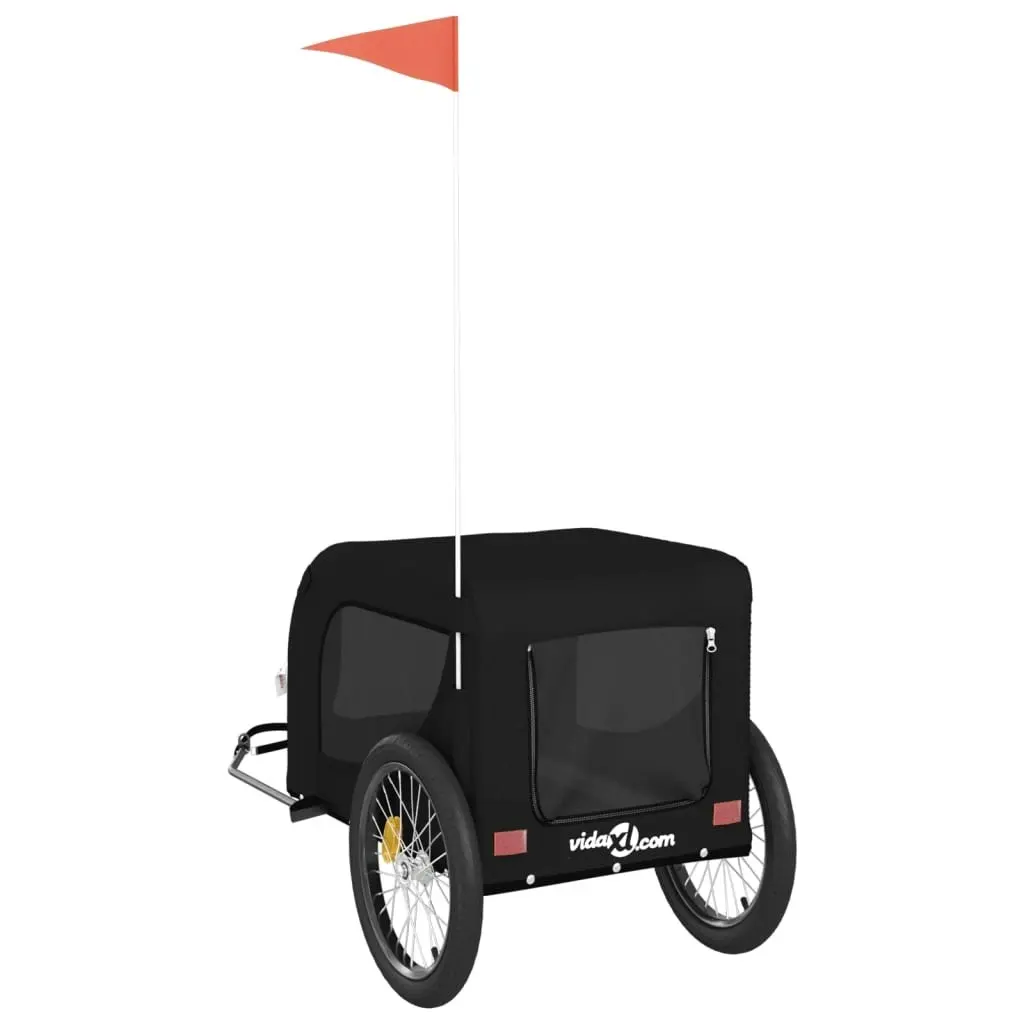 Pet Bike Trailer Black Oxford Fabric and Iron 94010