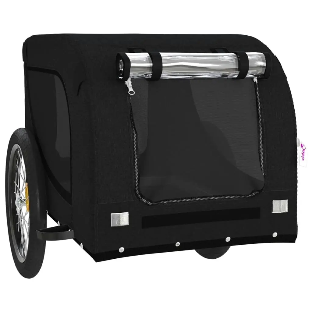 Pet Bike Trailer Black Oxford Fabric and Iron 94010