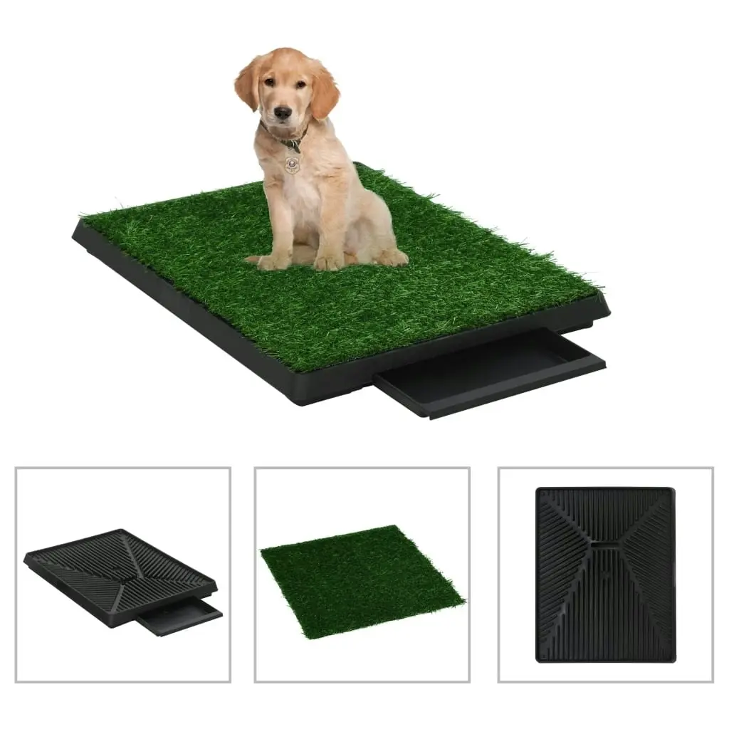 Pet Toilet with Tray & Faux Turf Green 63x50x7 cm WC 170766