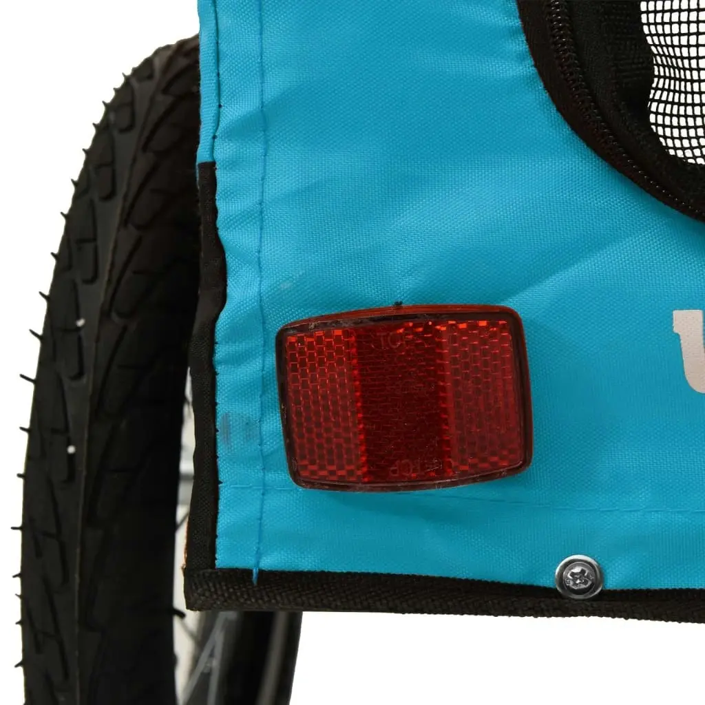 Pet Bike Trailer Blue and Black Oxford Fabric&Iron 93918