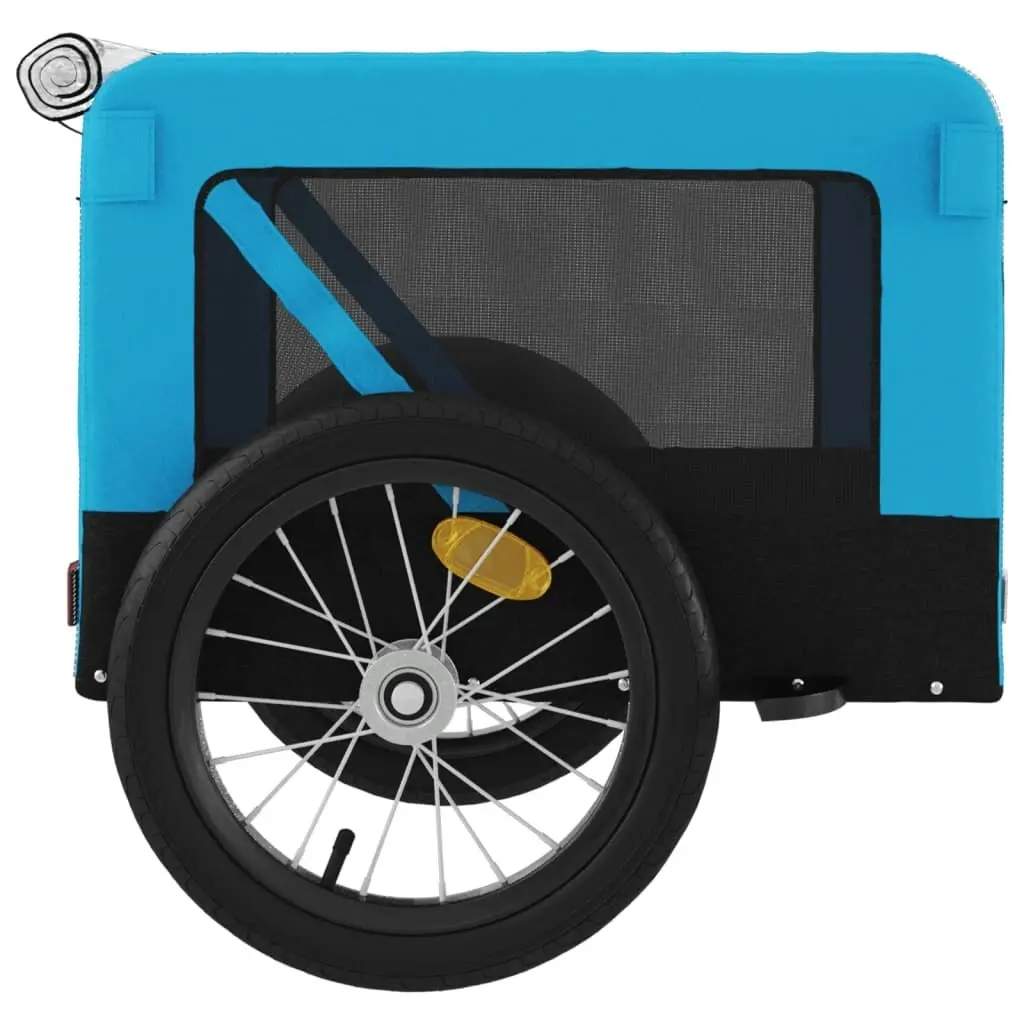 Pet Bike Trailer Blue and Black Oxford Fabric&Iron 93918