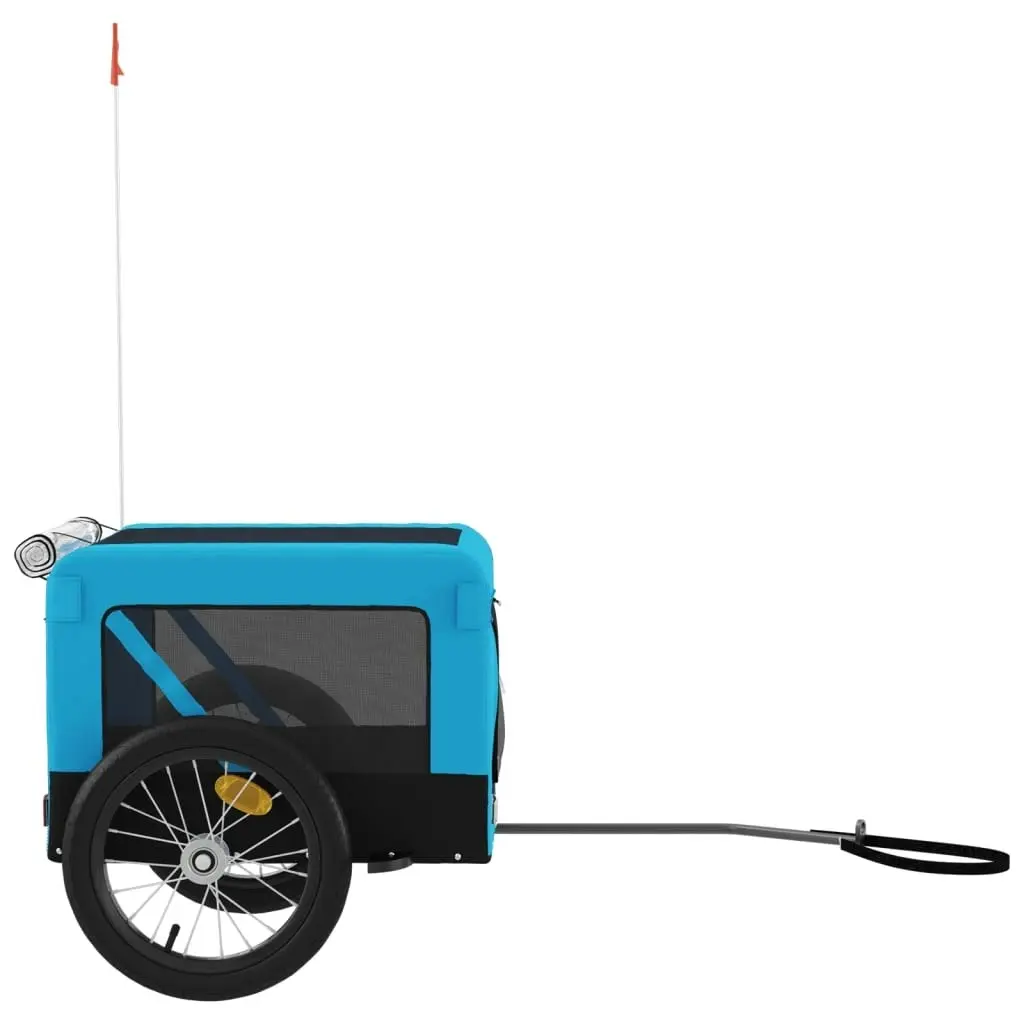 Pet Bike Trailer Blue and Black Oxford Fabric&Iron 93918