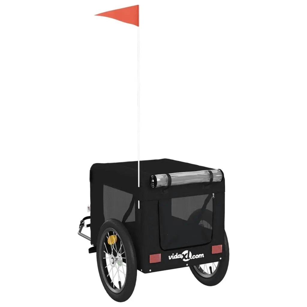 Pet Bike Trailer Black Oxford Fabric&Iron 93919