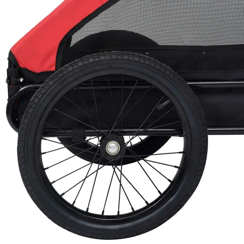 Pet Bike Trailer Red and Black 92594