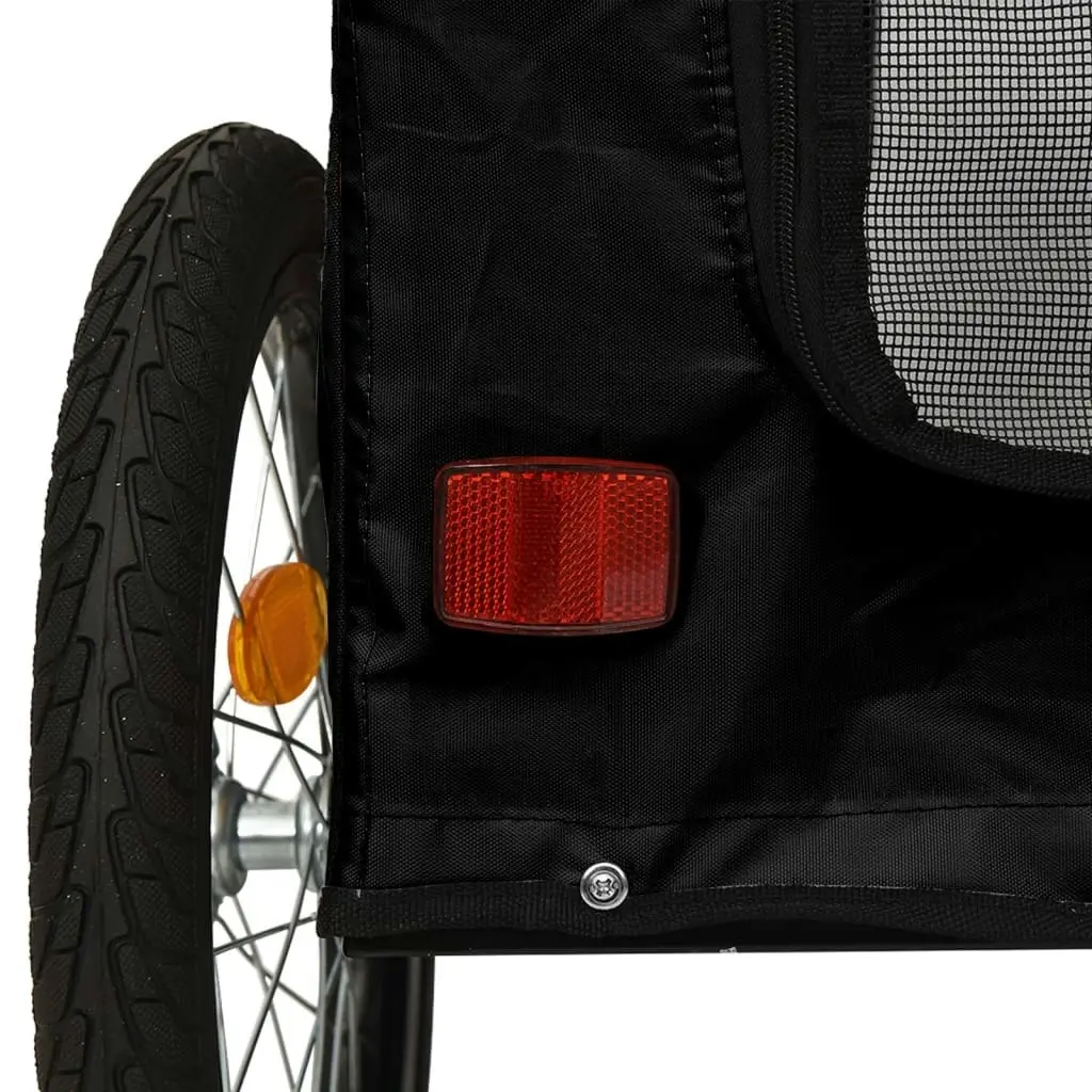 Pet Bike Trailer Black Oxford Fabric and Iron 93856