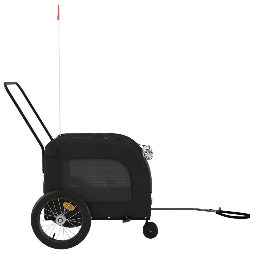 Pet Bike Trailer Black Oxford Fabric and Iron 93856