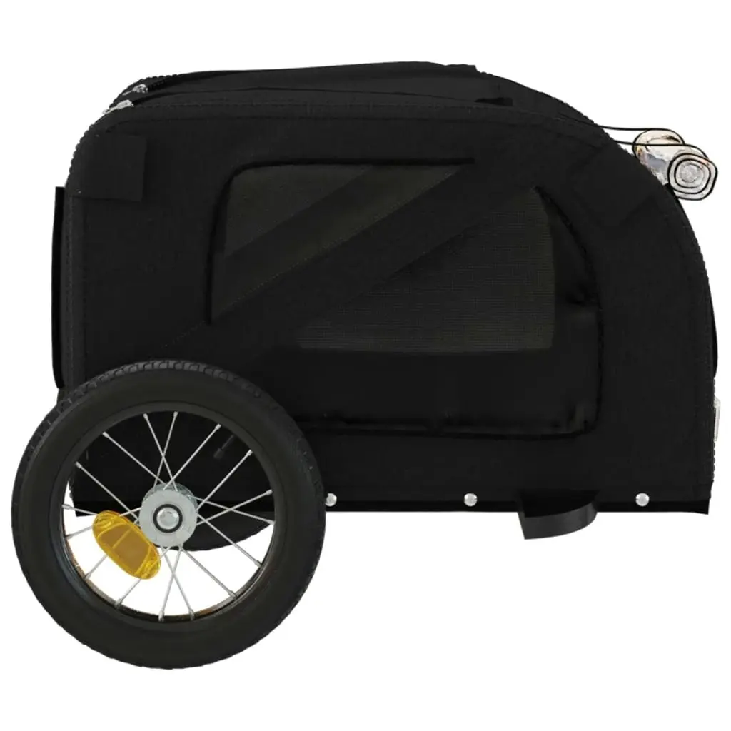 Pet Bike Trailer Black Oxford Fabric and Iron 93870