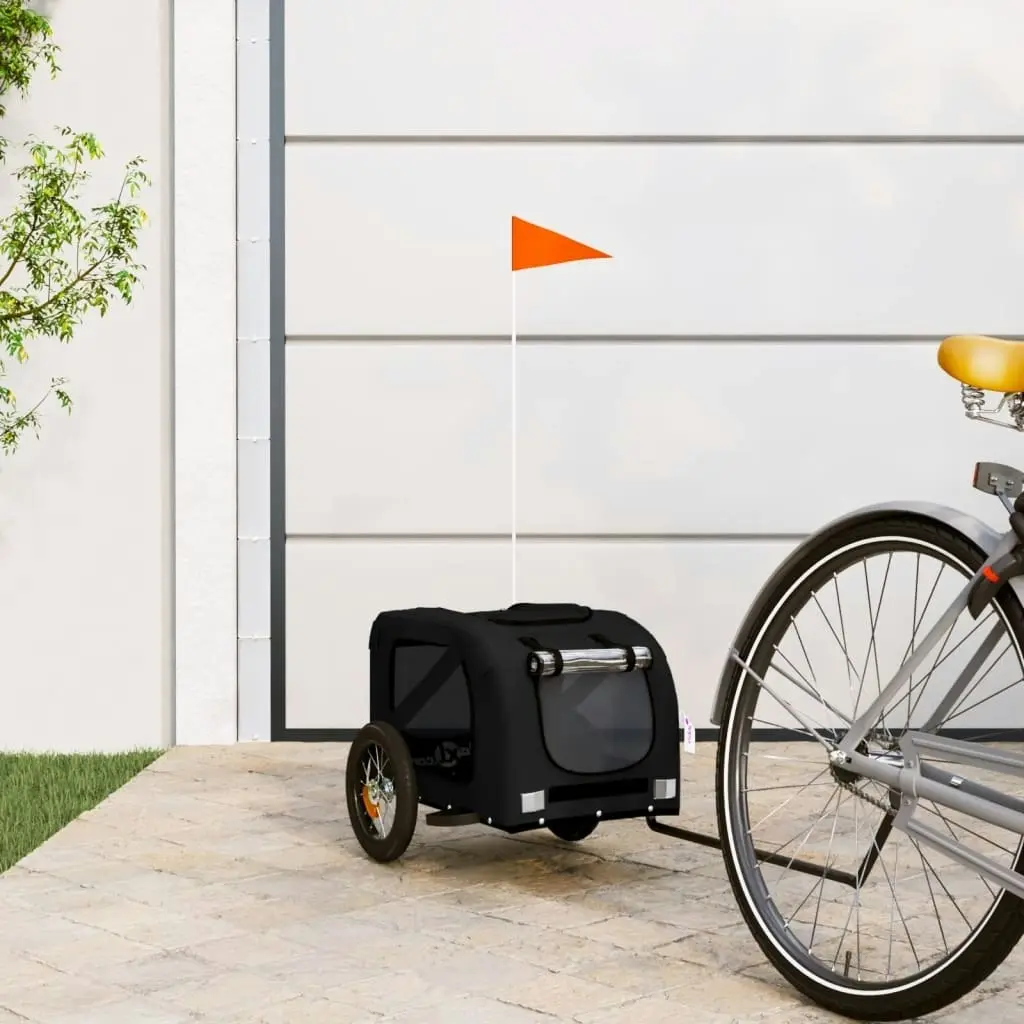 Pet Bike Trailer Black Oxford Fabric and Iron 93870