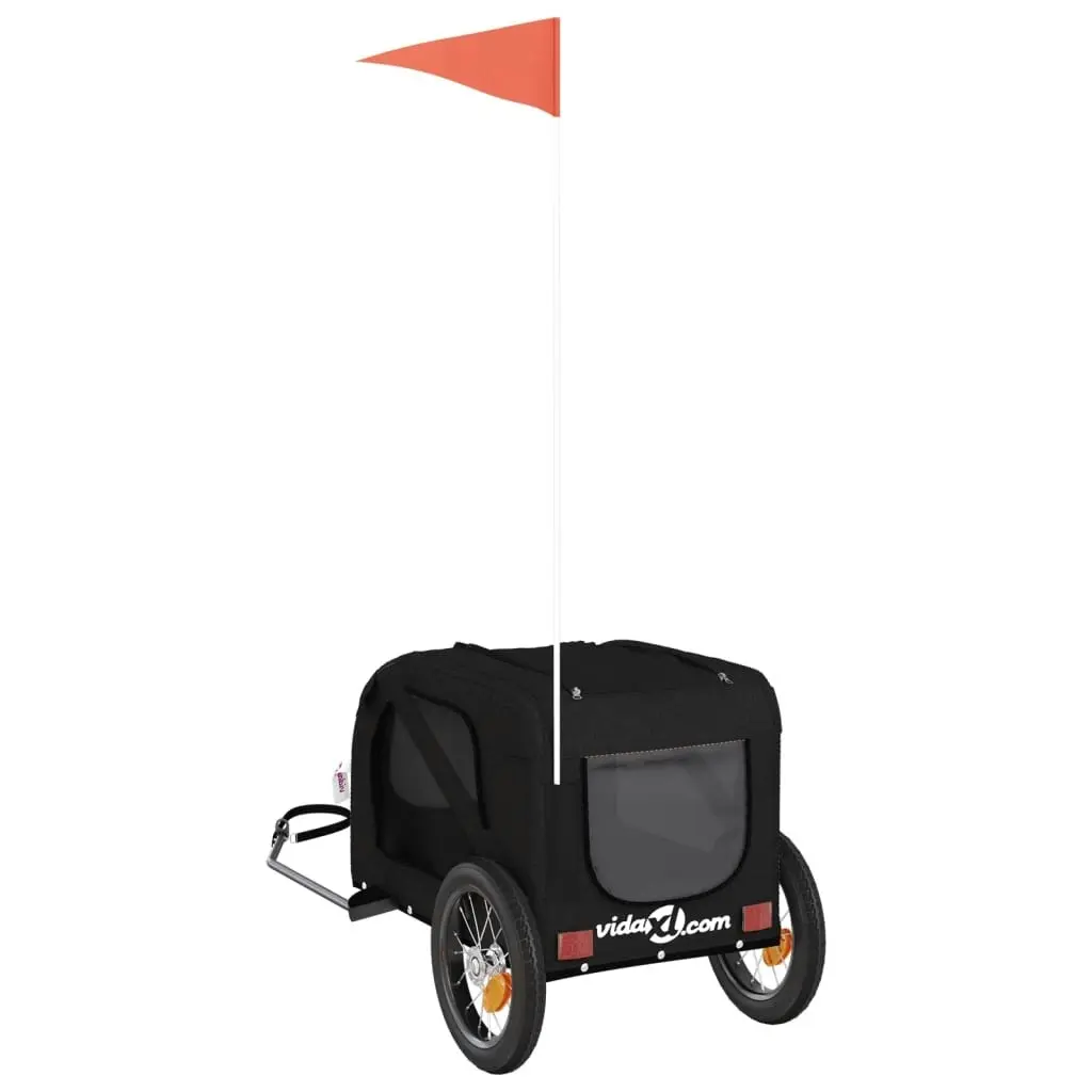 Pet Bike Trailer Black Oxford Fabric and Iron 93870