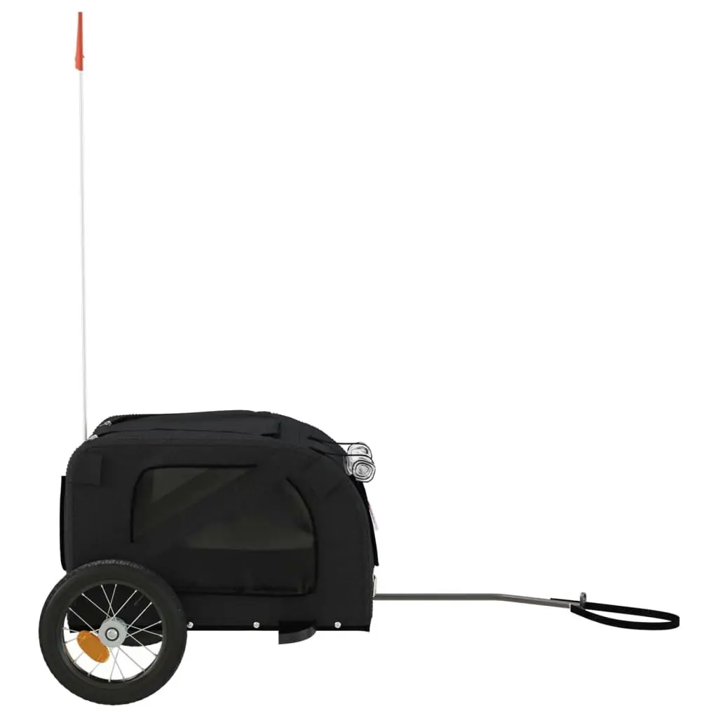 Pet Bike Trailer Black Oxford Fabric and Iron 93870