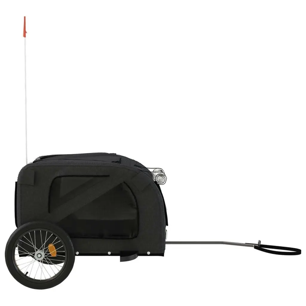 Pet Bike Trailer Black Oxford Fabric and Iron 93884