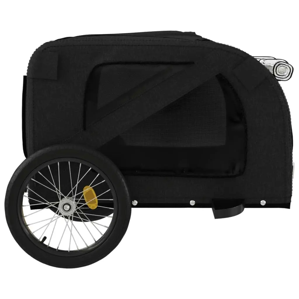 Pet Bike Trailer Black Oxford Fabric and Iron 93884