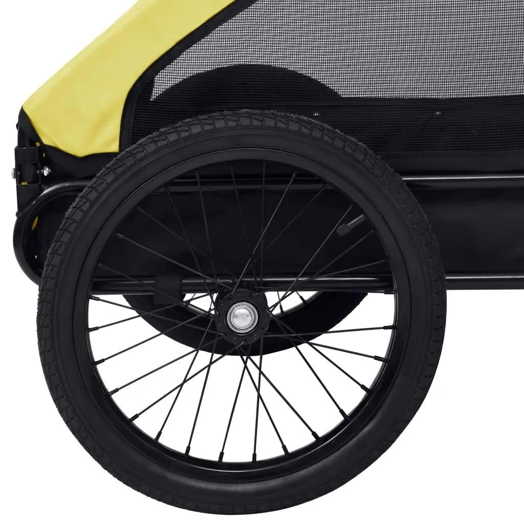 Pet Bike Trailer Yellow and Black 92596