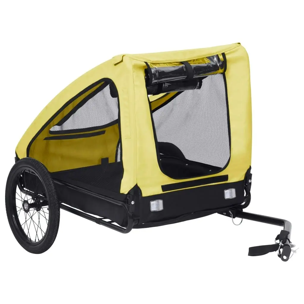 Pet Bike Trailer Yellow and Black 92596