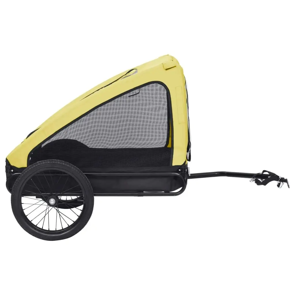 Pet Bike Trailer Yellow and Black 92596