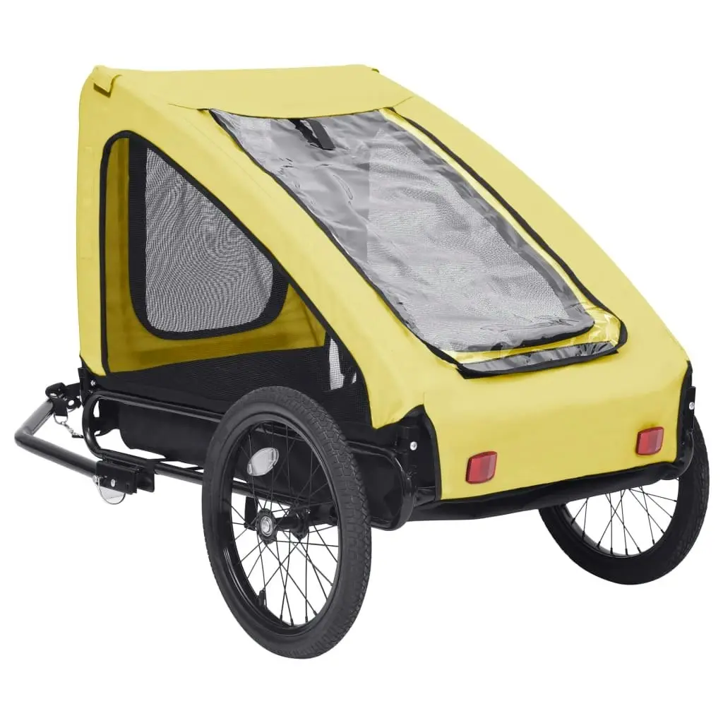 Pet Bike Trailer Yellow and Black 92596