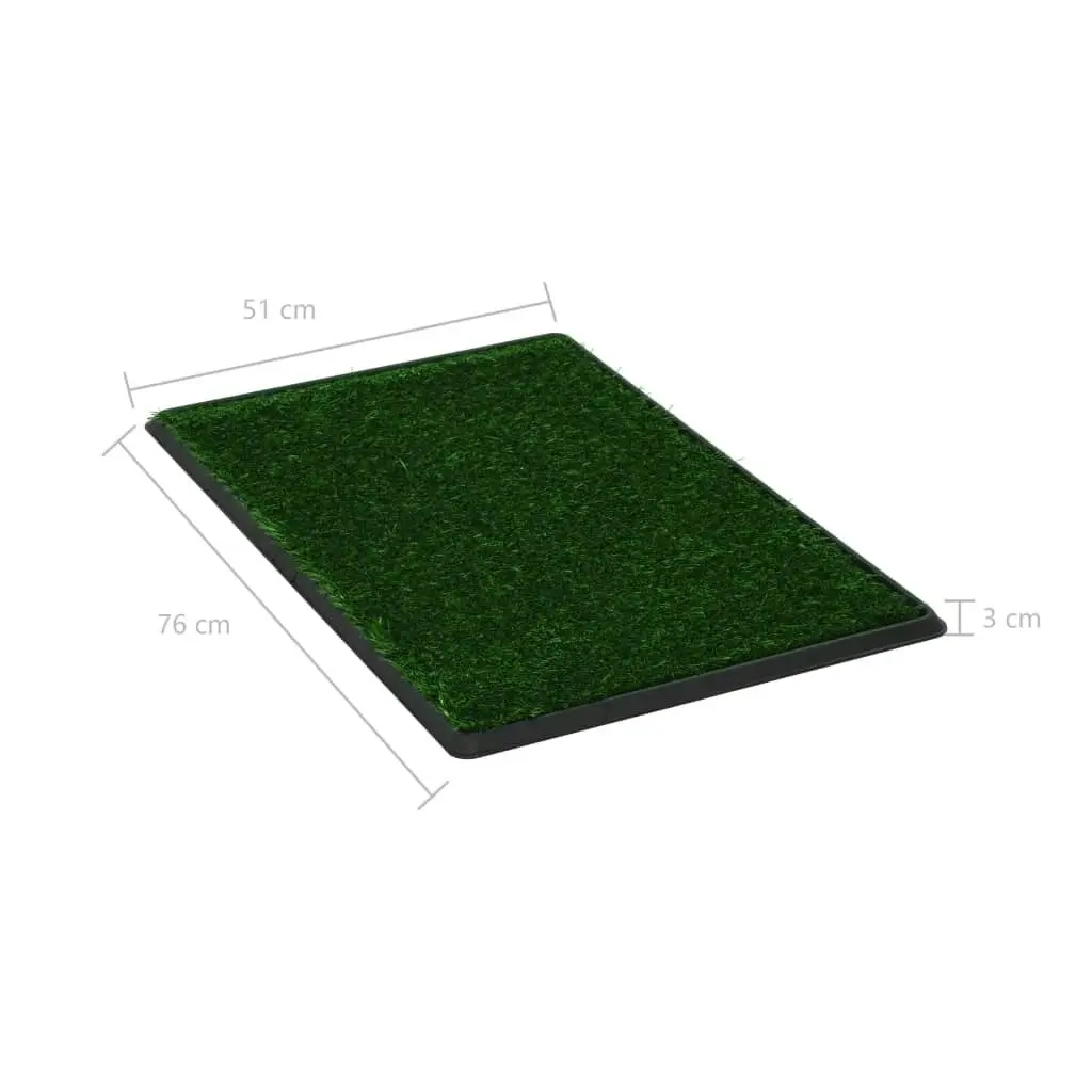 Pet Toilets 2 pcs with Tray & Faux Turf Green 76x51x3 cm WC 170770