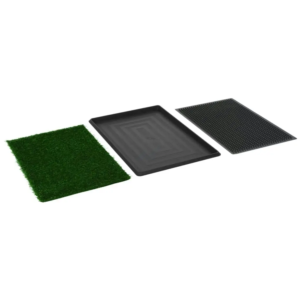 Pet Toilets 2 pcs with Tray & Faux Turf Green 76x51x3 cm WC 170770