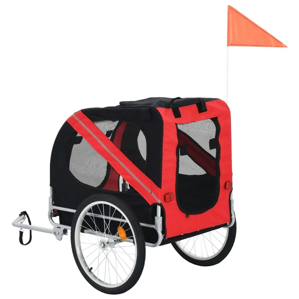 Pet Bike Trailer Red and Black 91766