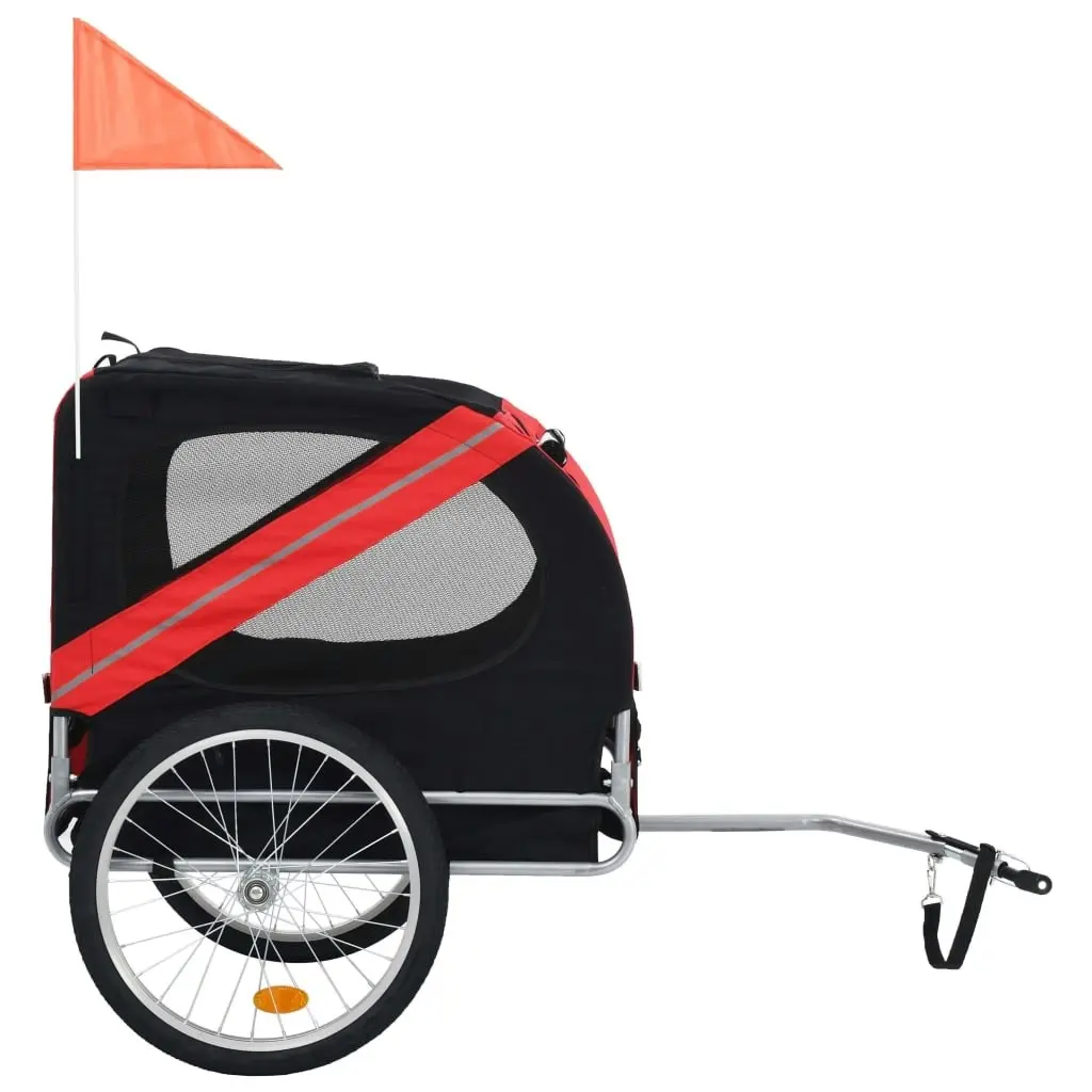 Pet Bike Trailer Red and Black 91766