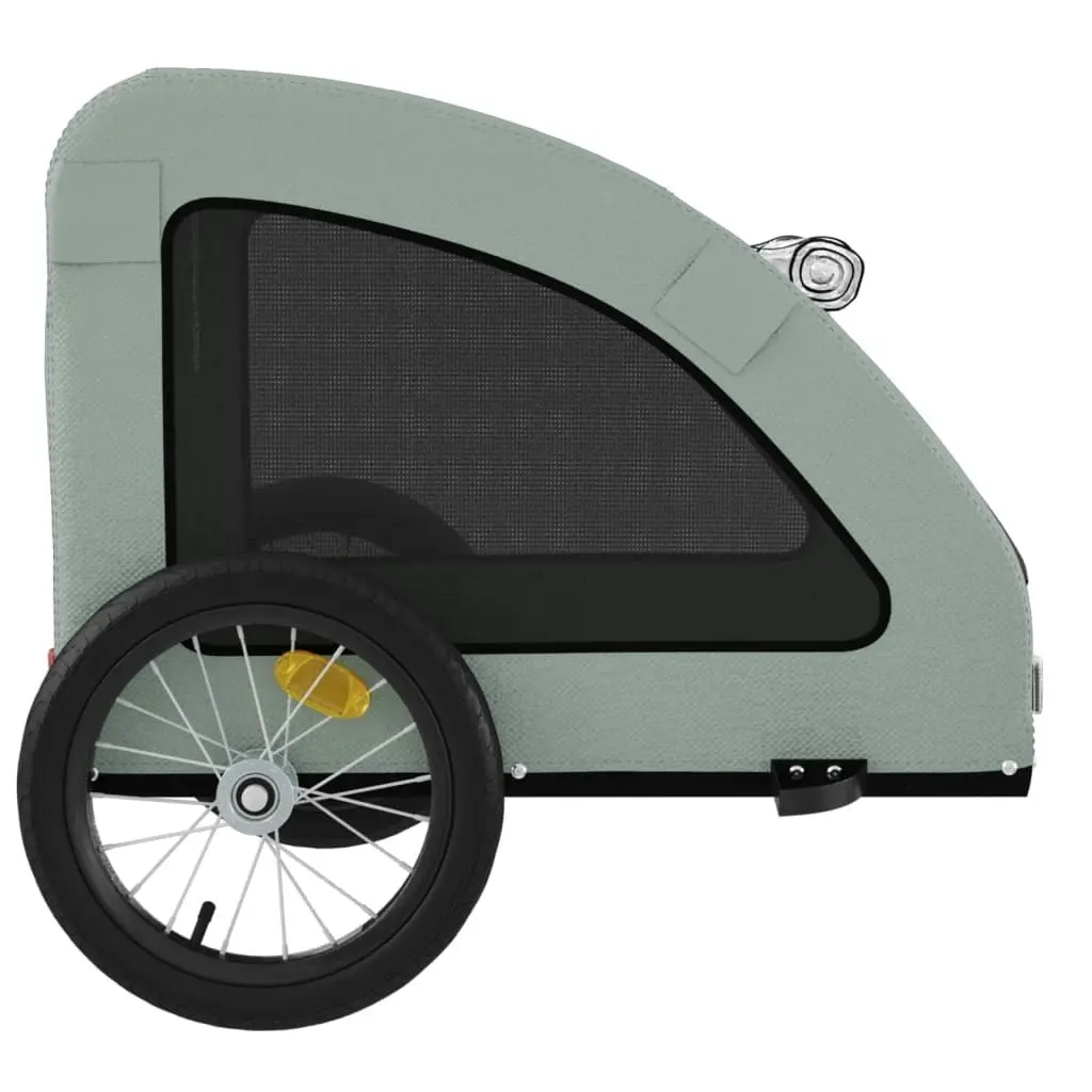 Pet Bike Trailer Grey Oxford Fabric and Iron 93958