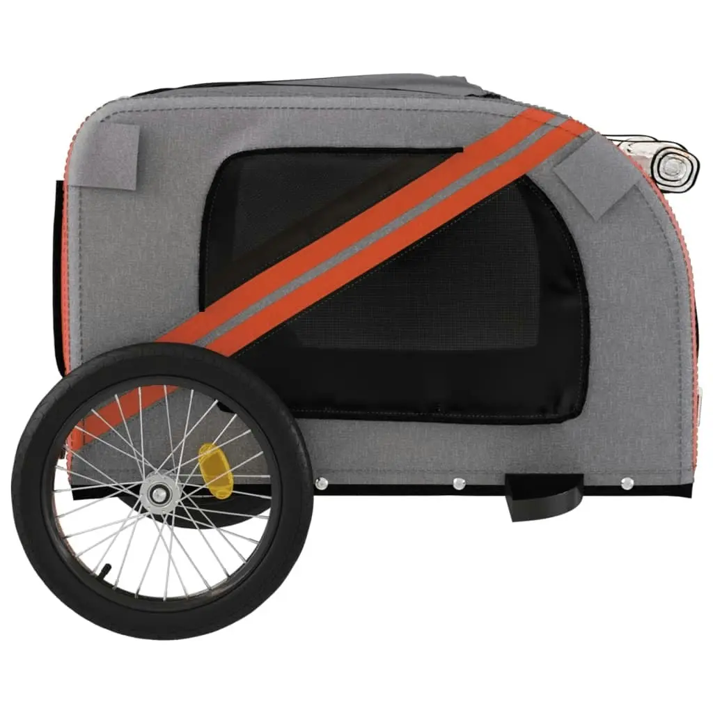 Pet Bike Trailer Orange and Black Oxford Fabric&Iron 93879