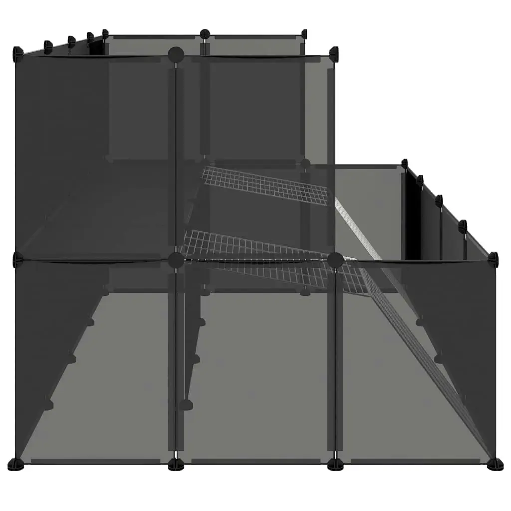 Small Animal Cage Black 143x107x93 cm PP and Steel 340569