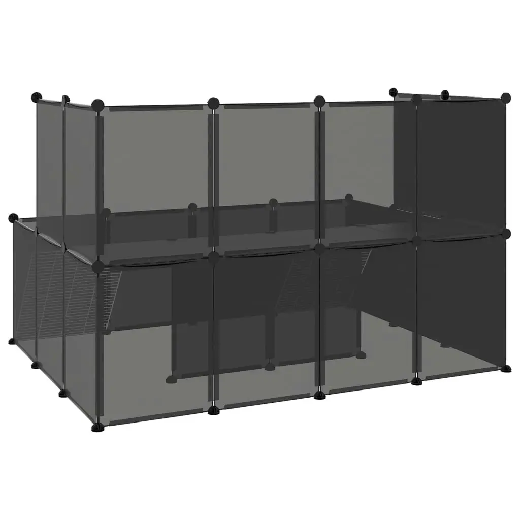 Small Animal Cage Black 143x107x93 cm PP and Steel 340569