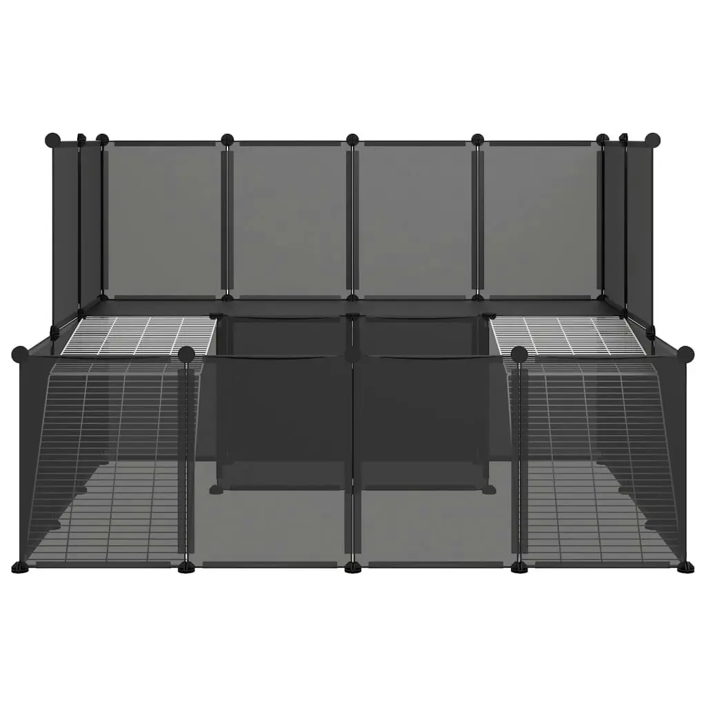 Small Animal Cage Black 143x107x93 cm PP and Steel 340569