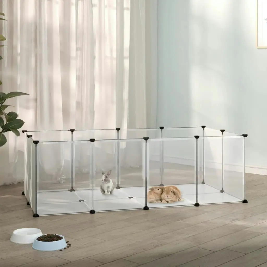 Small Animal Cage Transparent 144x74x46.5 cm PP and Steel 340572