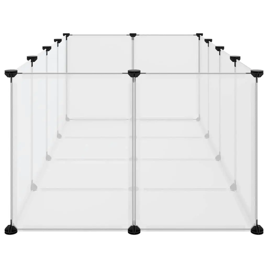 Small Animal Cage Transparent 144x74x46.5 cm PP and Steel 340572