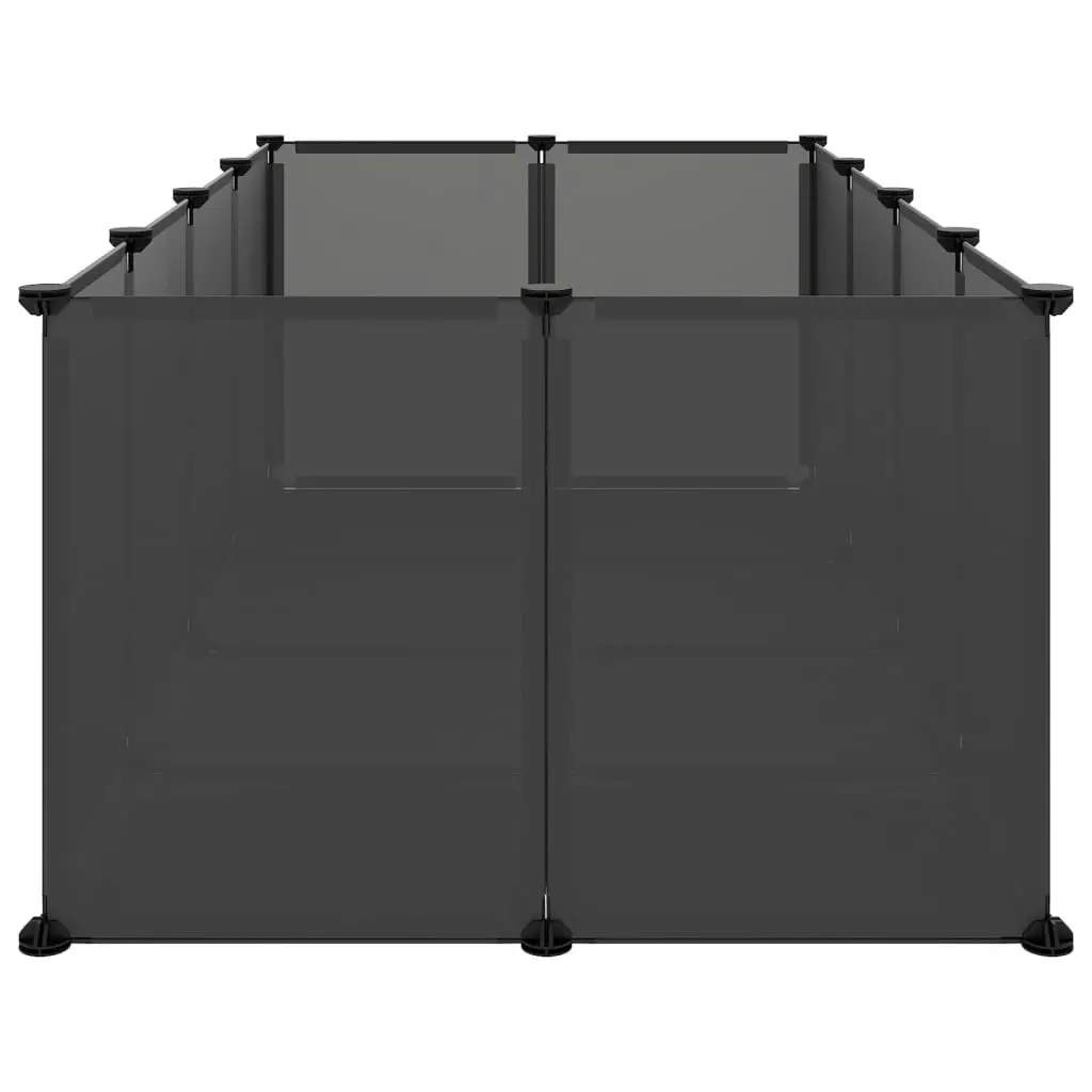 Small Animal Cage Black 144x74x46.5 cm PP and Steel 340571