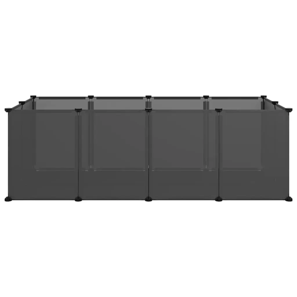 Small Animal Cage Black 144x74x46.5 cm PP and Steel 340571