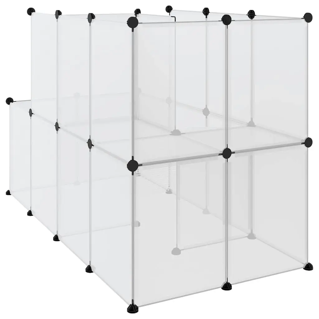 Small Animal Cage Transparent 142x74x93 cm PP and Steel 340574