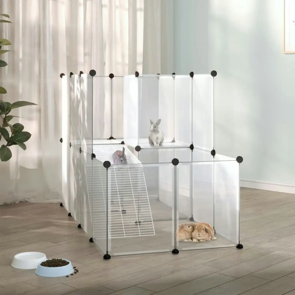 Small Animal Cage Transparent 142x74x93 cm PP and Steel 340574