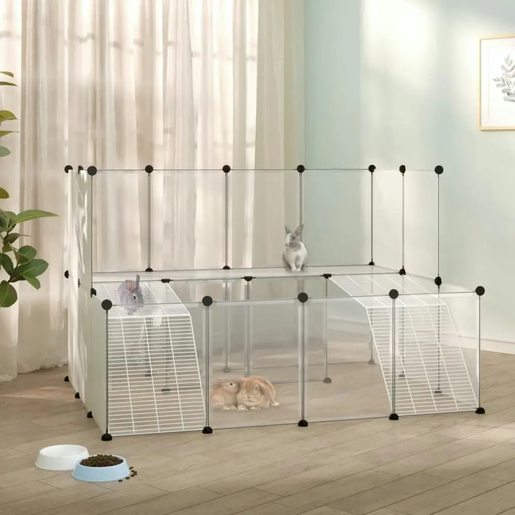 Small Animal Cage Transparent 143x107x93 cm PP and Steel 340570