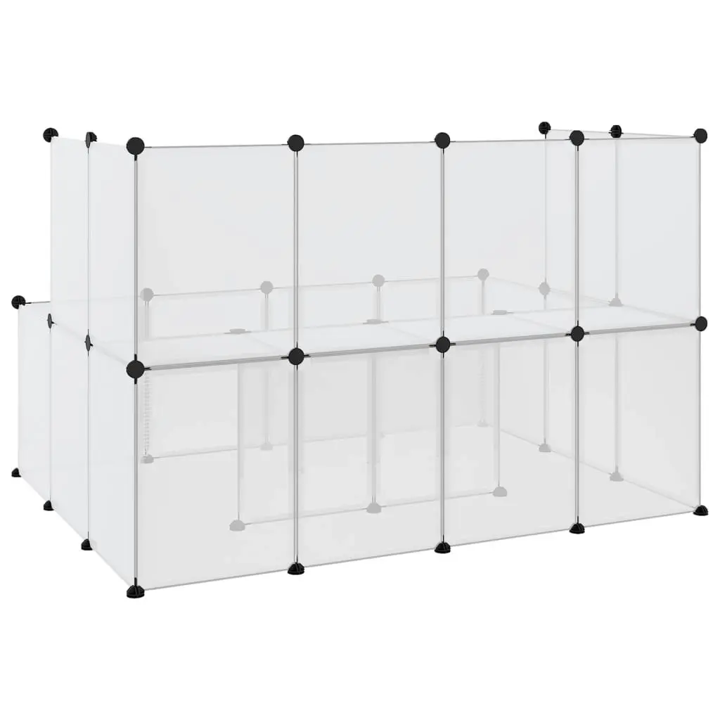 Small Animal Cage Transparent 143x107x93 cm PP and Steel 340570