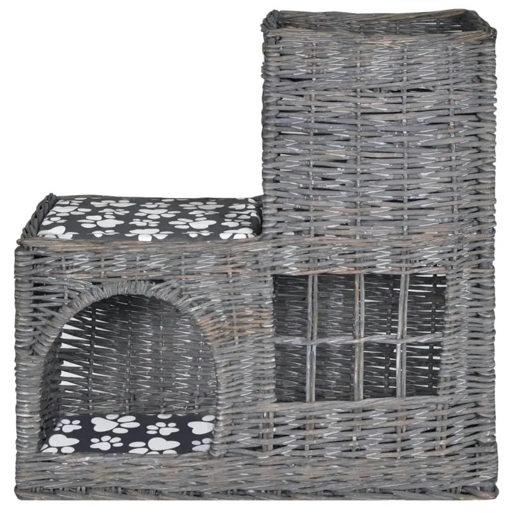 Willow Cat Tree Pet House/Bed/Castle/Scratching Post with Cushion 170226