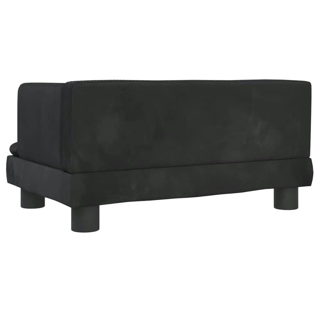 Dog Bed Black 60x40x30 cm Velvet 171910