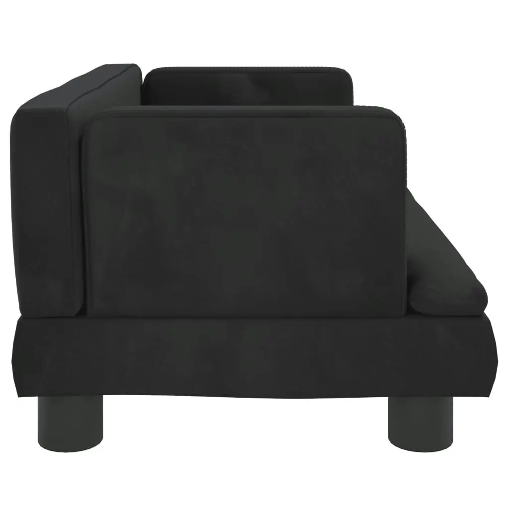 Dog Bed Black 60x40x30 cm Velvet 171910