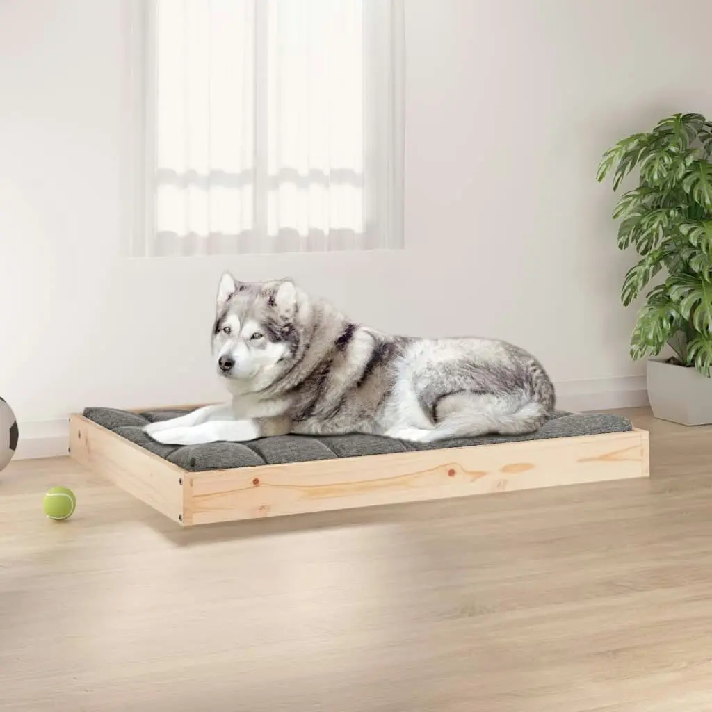 Dog Bed 101.5x74x9 cm Solid Wood Pine 820866