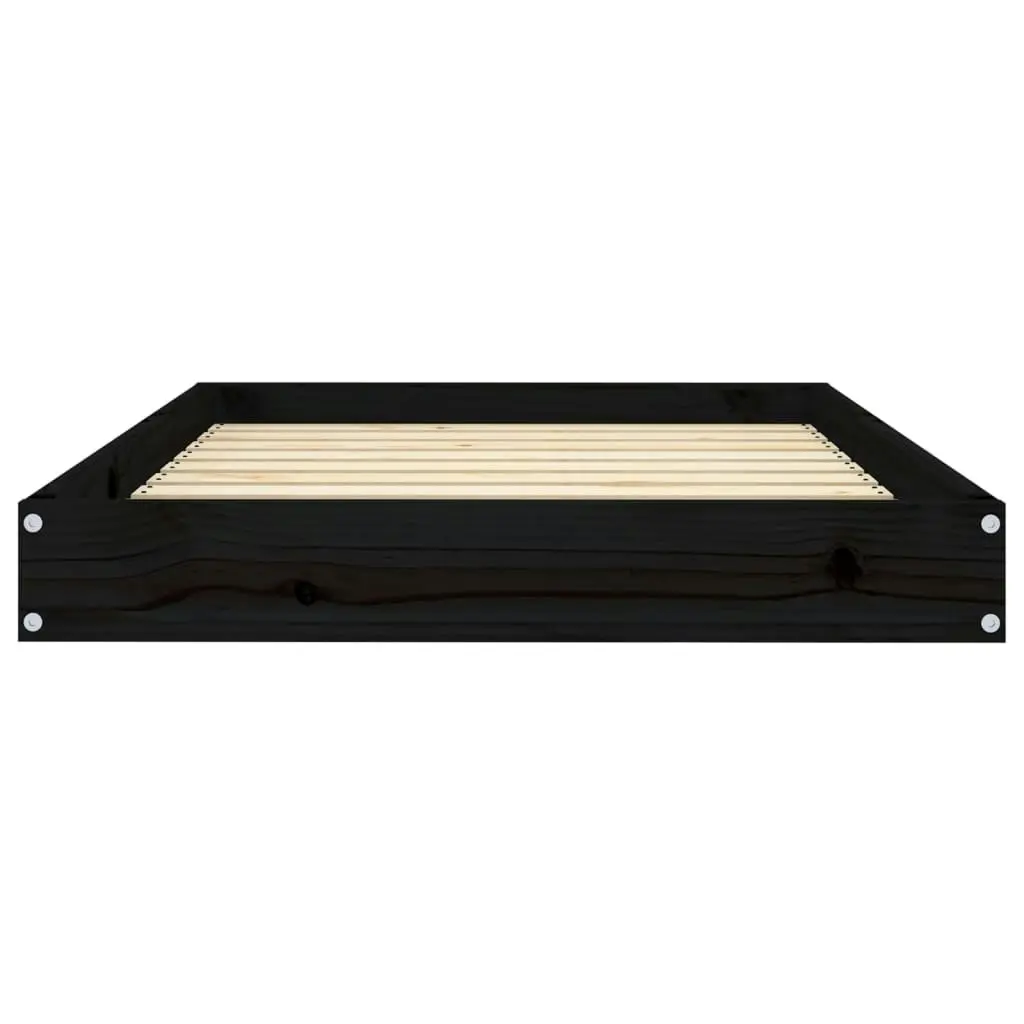 Dog Bed Black 91.5x64x9 cm Solid Wood Pine 820865