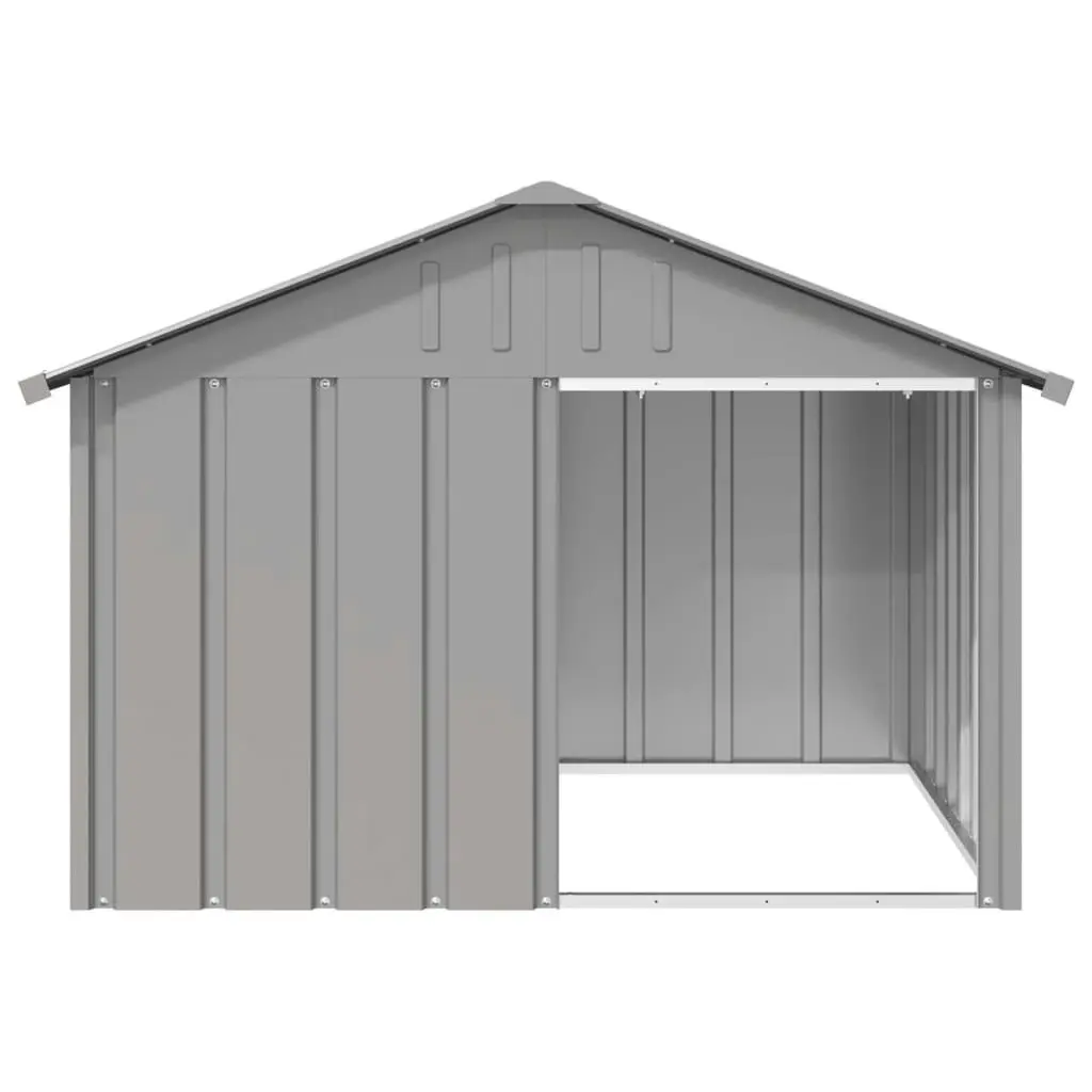 Dog House Grey 116.5x103x81.5 cm Galvanised Steel 171542