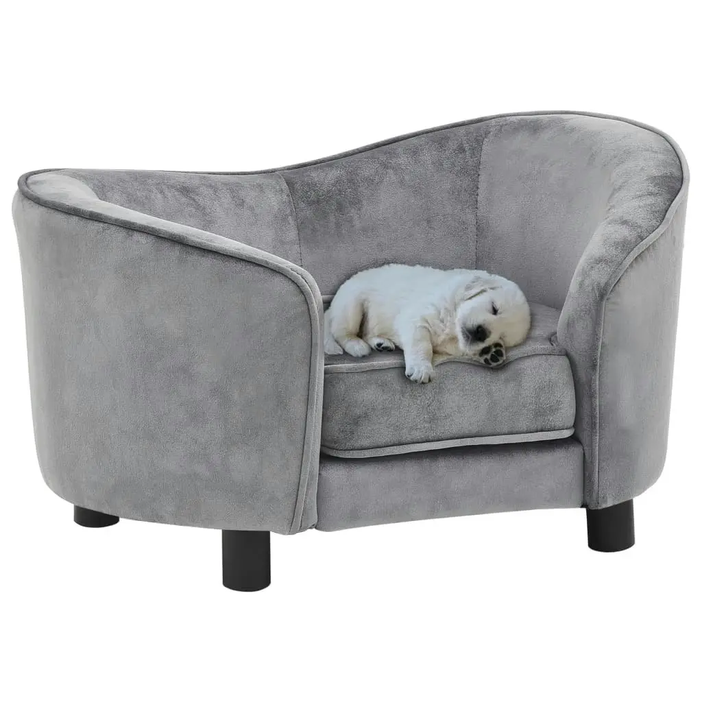 Dog Sofa Grey 69x49x40 cm Plush 170941