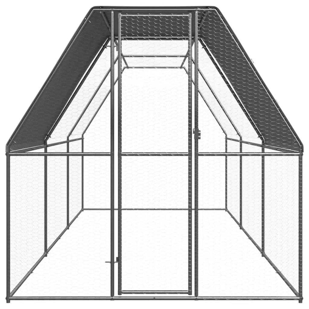 Outdoor Chicken Cage 2x6x2 m Galvanised Steel 3089320