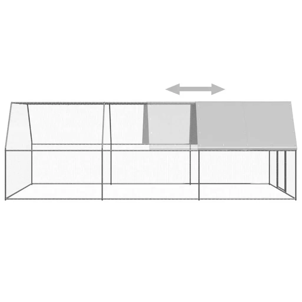 Outdoor Chicken Cage 3x6x2 m Galvanised Steel 3089325