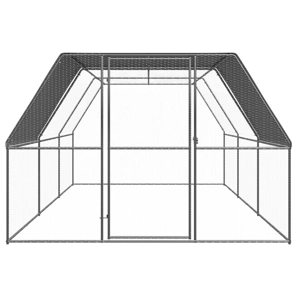 Outdoor Chicken Cage 3x6x2 m Galvanised Steel 3089325