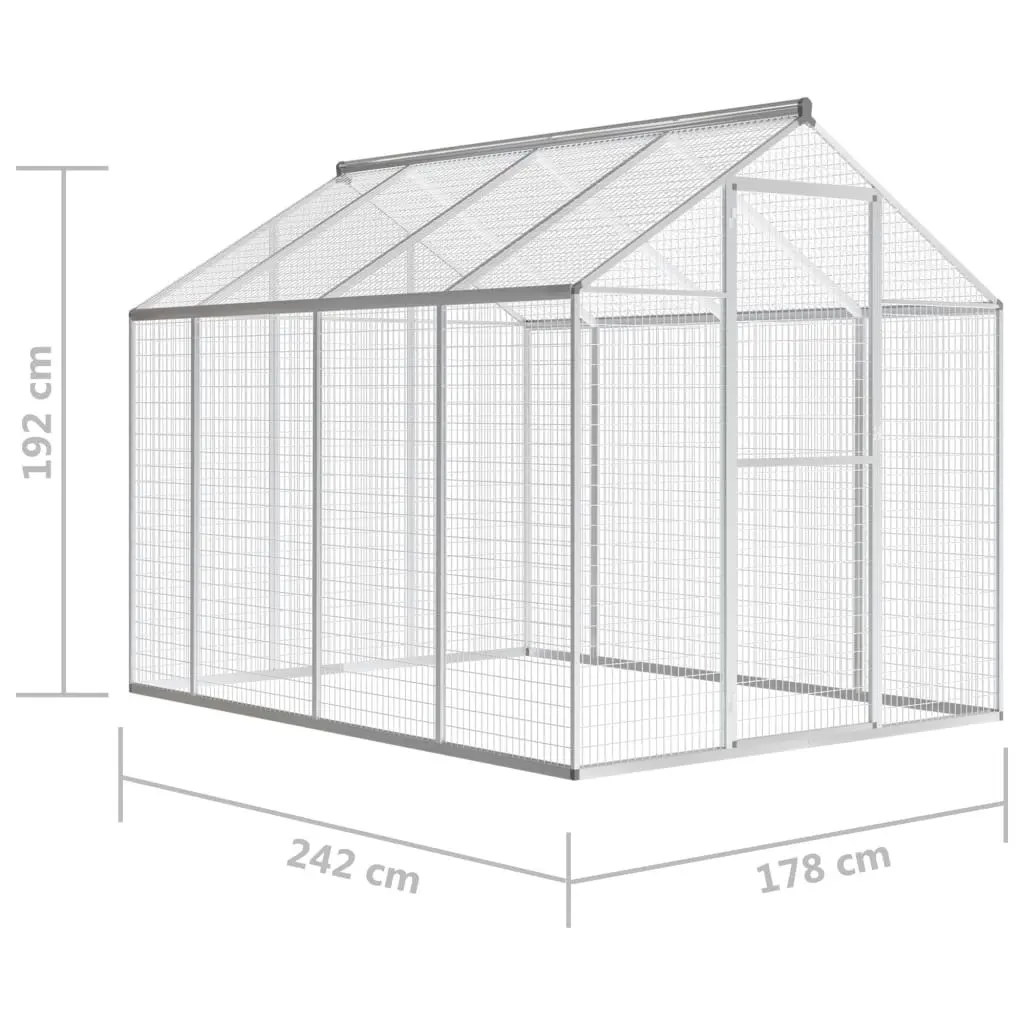 Outdoor Aviary Aluminium 178x242x192 cm 170349