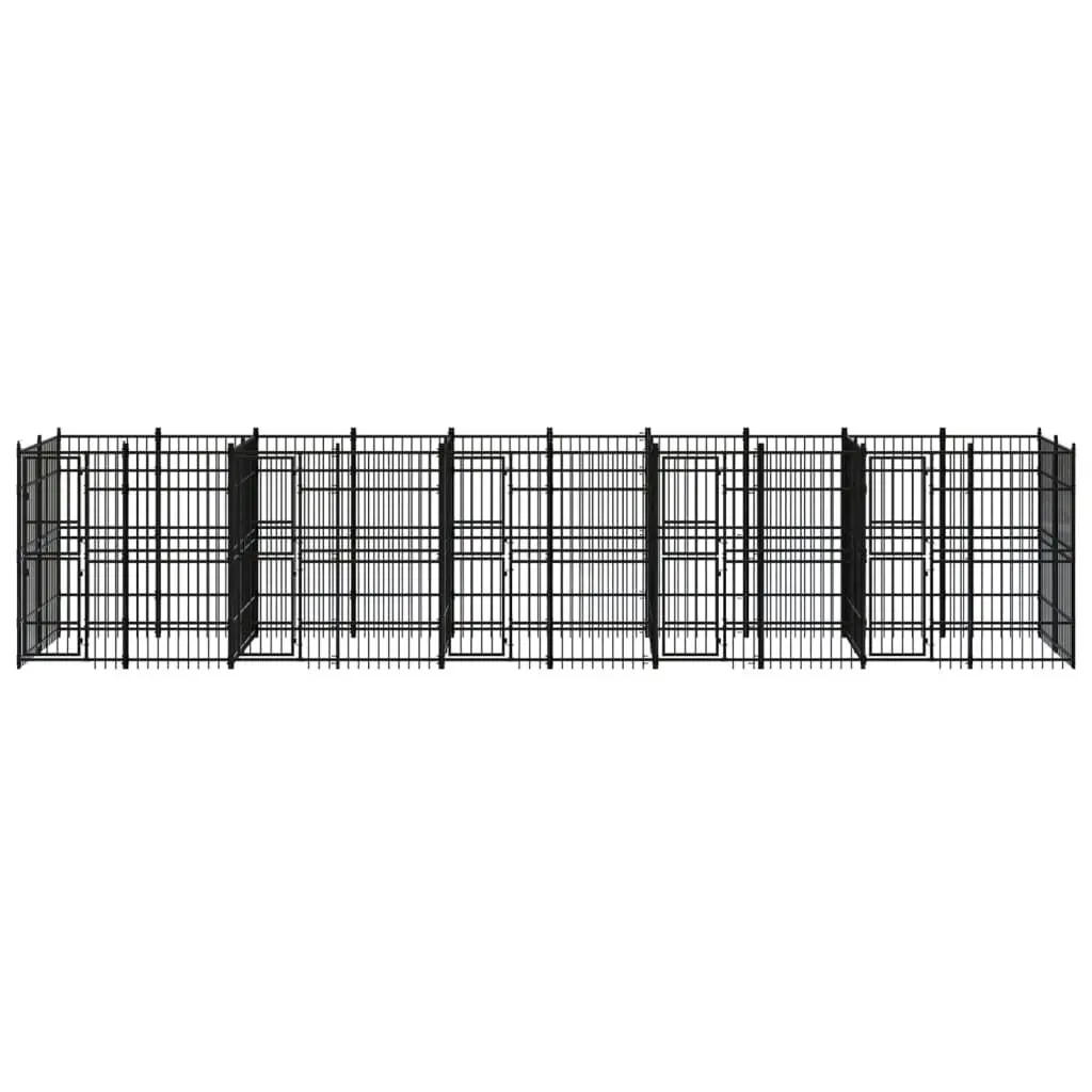 Outdoor Dog Kennel Steel 18.43 mÂ² 3098013